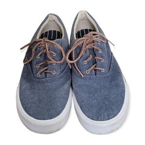 Sperry mens blue fabric top sider